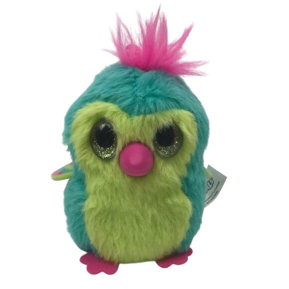 Hatchimals Bird Plush 3'' Keychain Backpack Clip Stuffed Animal Teal Green Pink - Picture 1 of 8